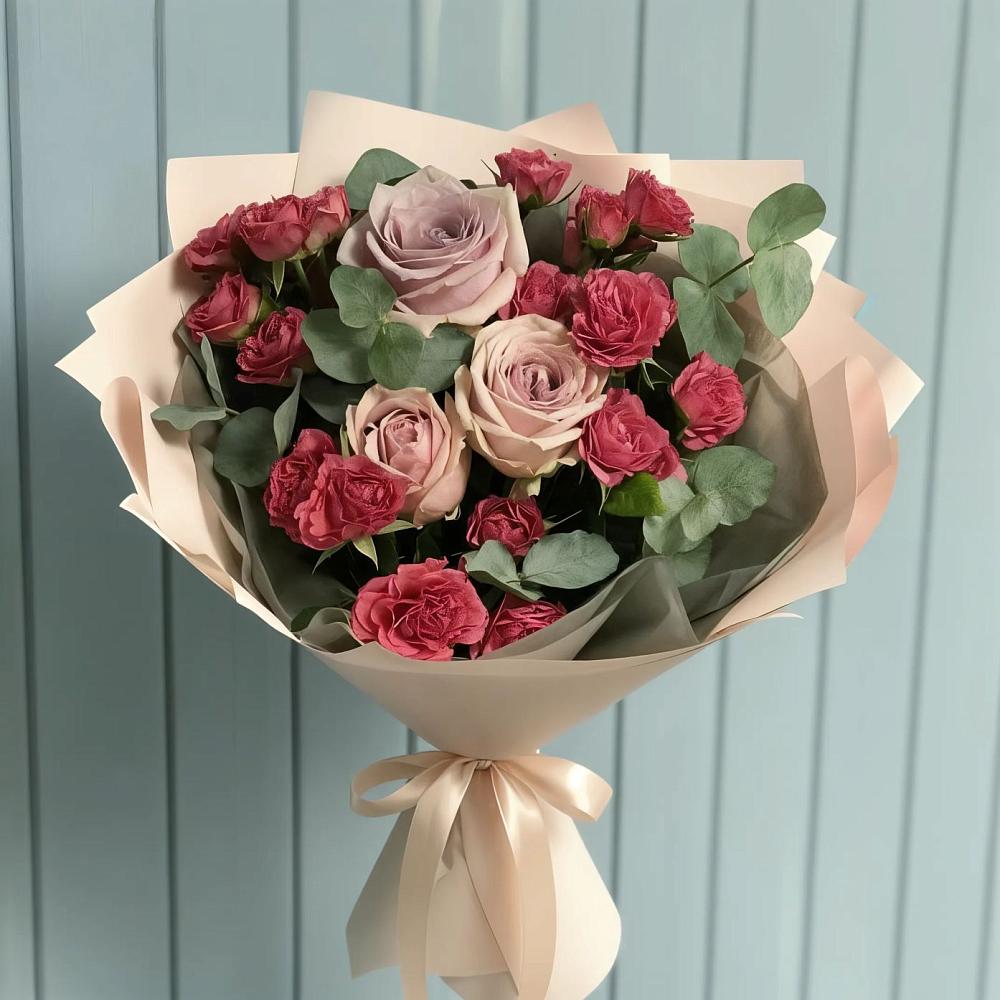 Букет цветов из: Гвоздики и Розы в Смидовиче