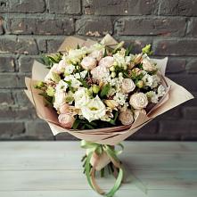 Букет цветов из:  Альстромерии, Розы и Хризантемы в Смидовиче