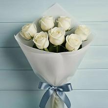 Букет 7 Белых роз Эдлесс Лав #REPLACE_PRED# Смидовиче