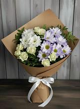 Букет цветов из:  Хризантемы и Розы в Смидовиче