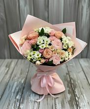 Букет цветов из:  Гвоздики, Розы и Хризантемы в Смидовиче