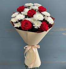 Букет цветов из:  Розы и Хризантемы в Смидовиче