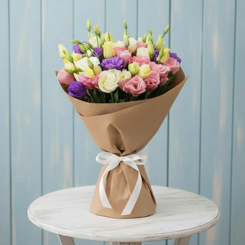 Букет цветов из: Лизиантусы в Смидовиче