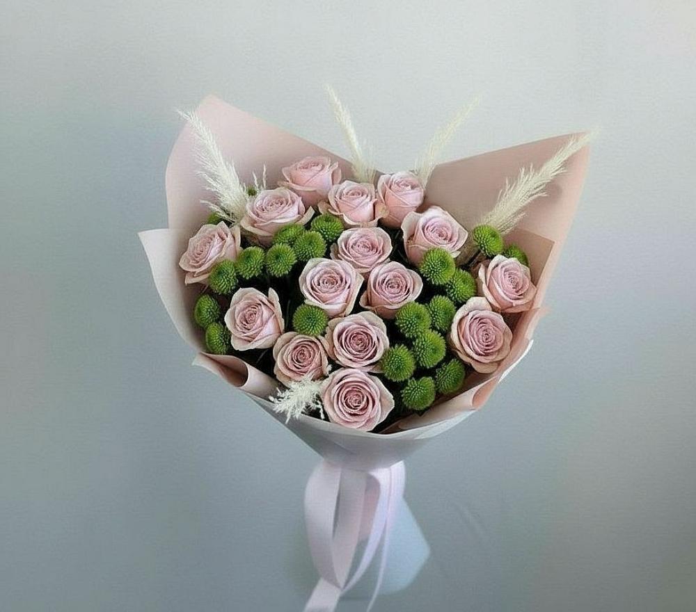 Букет цветов из: Розы и Хризантемы в Смидовиче