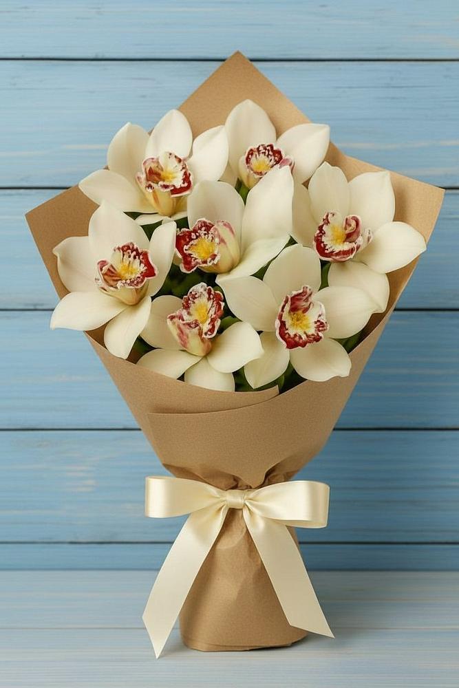 Букет цветов из: Орхидеи и Розы в Смидовиче