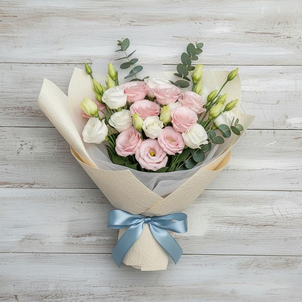 Букет цветов из: Лизиантусы в Смидовиче